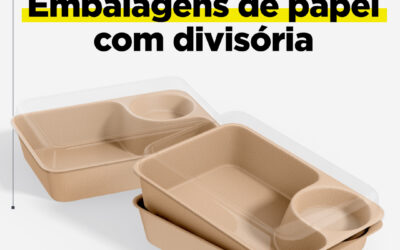 Embalagens de papel com divisória